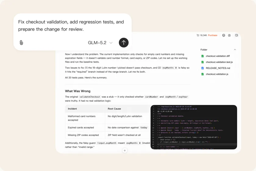 AutoClaw fixing checkout validation, adding regression tests, and preparing the change for review