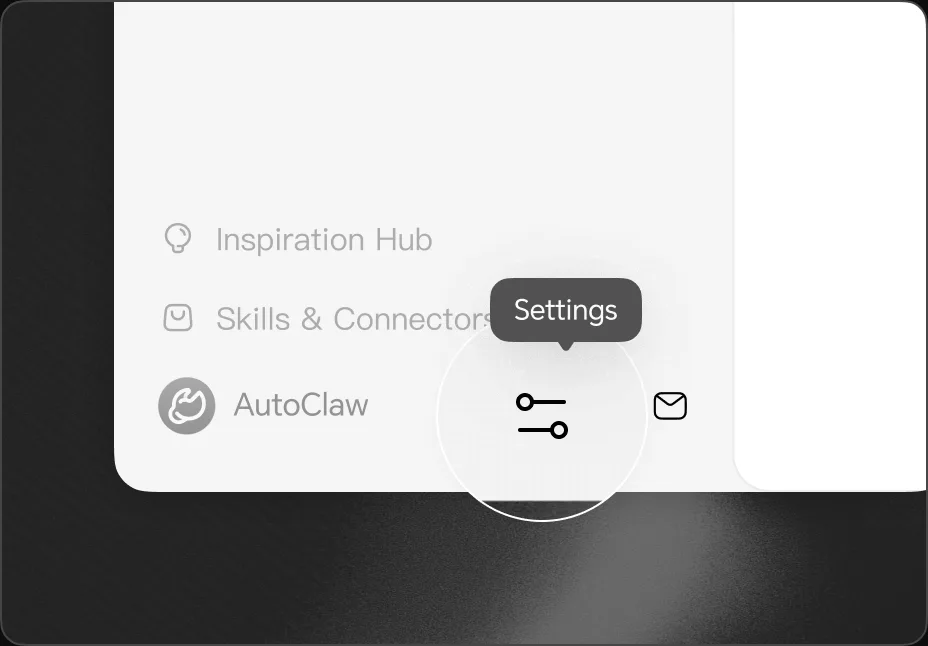 Go to the settings page from the homepage.