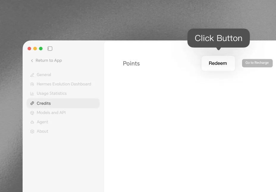 Access the points details page.